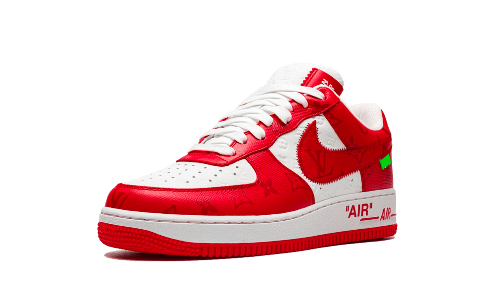 Louis Vuitton x Nike Air Force 1 Low Red | Size 6, Sneaker in Red/White